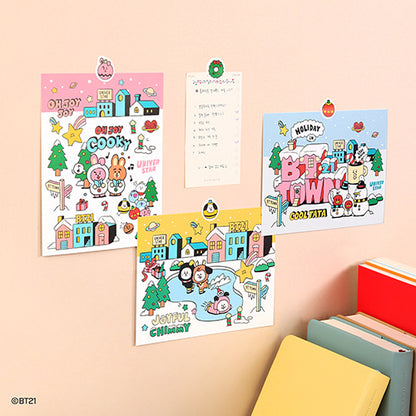 juego de postales BT21 TOWN