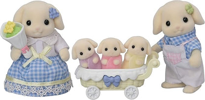 EPOCH Sylvanian Families FS-50 Flora Rabbit Family Dolls