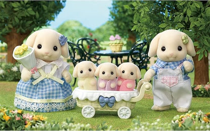 EPOCH Sylvanian Families FS-50 Flora Rabbit Family Dolls