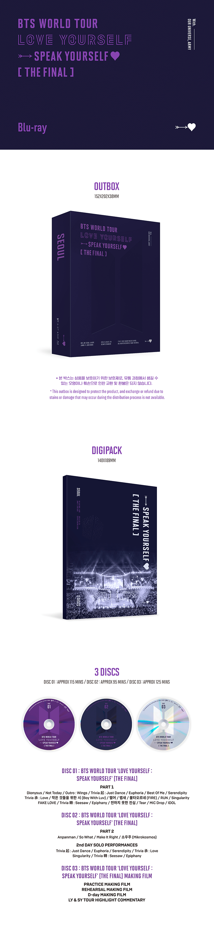 BTS WORLD TOUR ‘LOVE YOURSELF : SPEAK YOURSELF’ [THE FINAL] Blu-ray