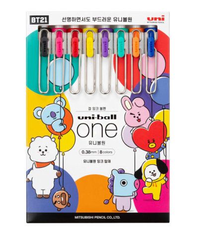 Uni-Ball One BT21 8 Color Set